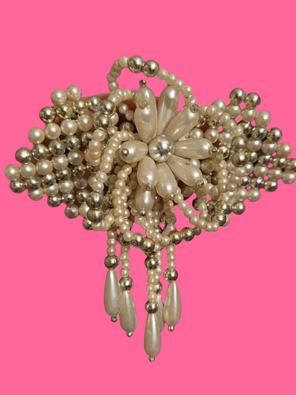VINTAGE HAIR BEADED CLIP